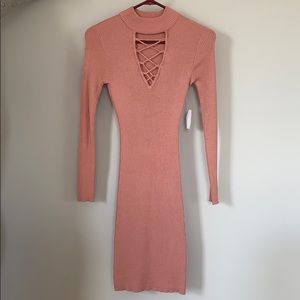 Pink Dress Body Con Knit - NWT!